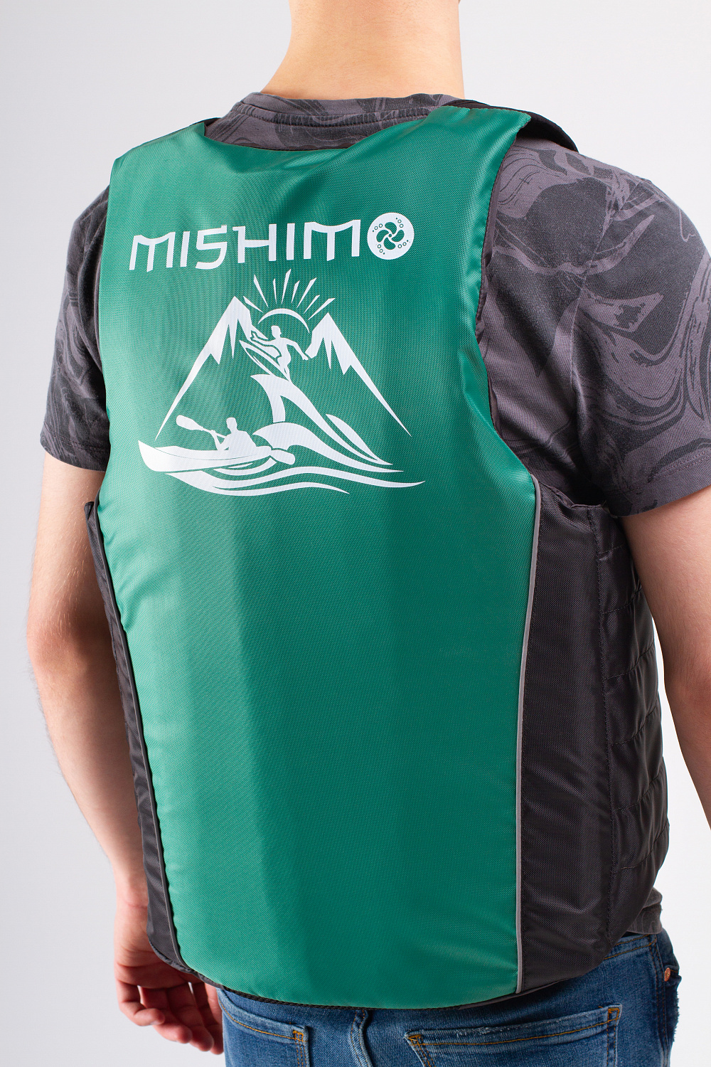 Жилет спасательный MISHIMO PRO Премиум качества Черно-зеленый в Норильске