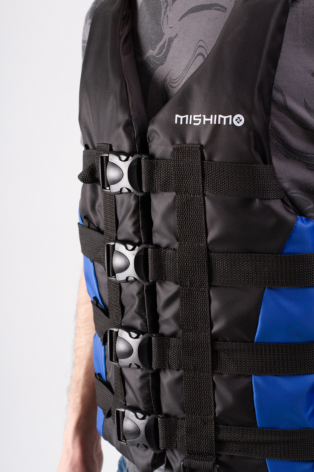 Жилет спасательный MISHIMO PRO Премиум качества Черно-синий в Норильске