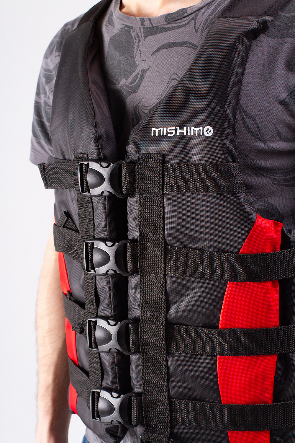 Жилет спасательный MISHIMO PRO Премиум качества Черно-красный в Норильске